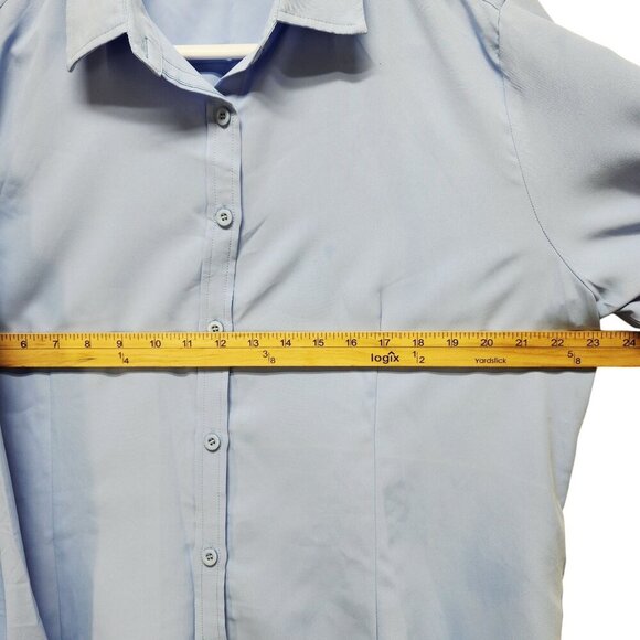 Light Blue Mens Long-Sleeve Button-Up Dress Shirt Size XL - Picture 8 of 9